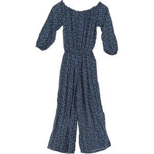 Hollister Blue Floral Jumpsuit Size Small